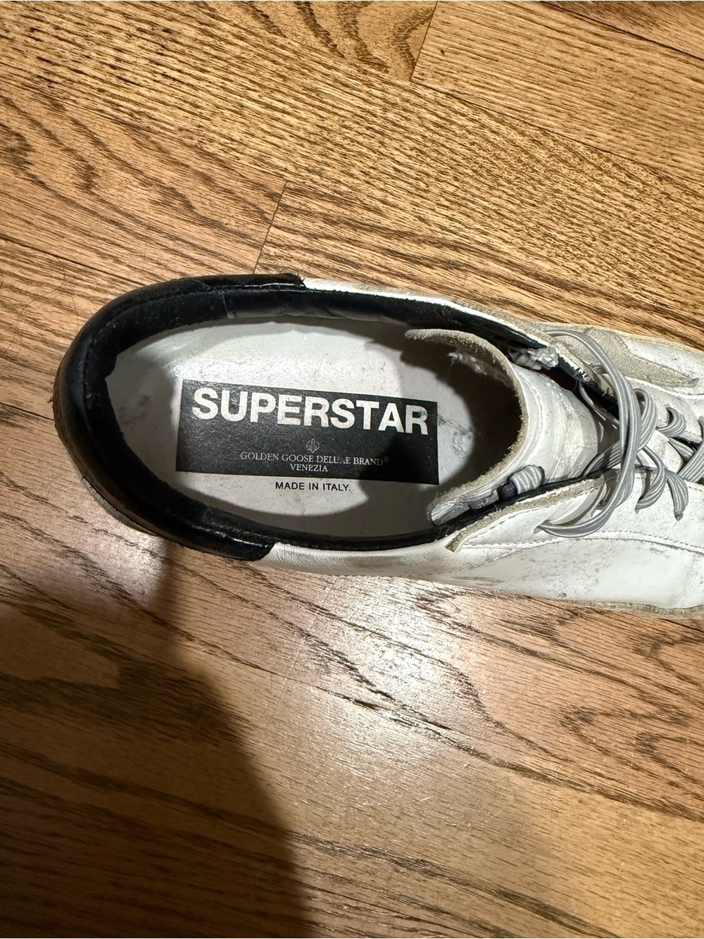 Women's Super-Star with suede star and black heel tab